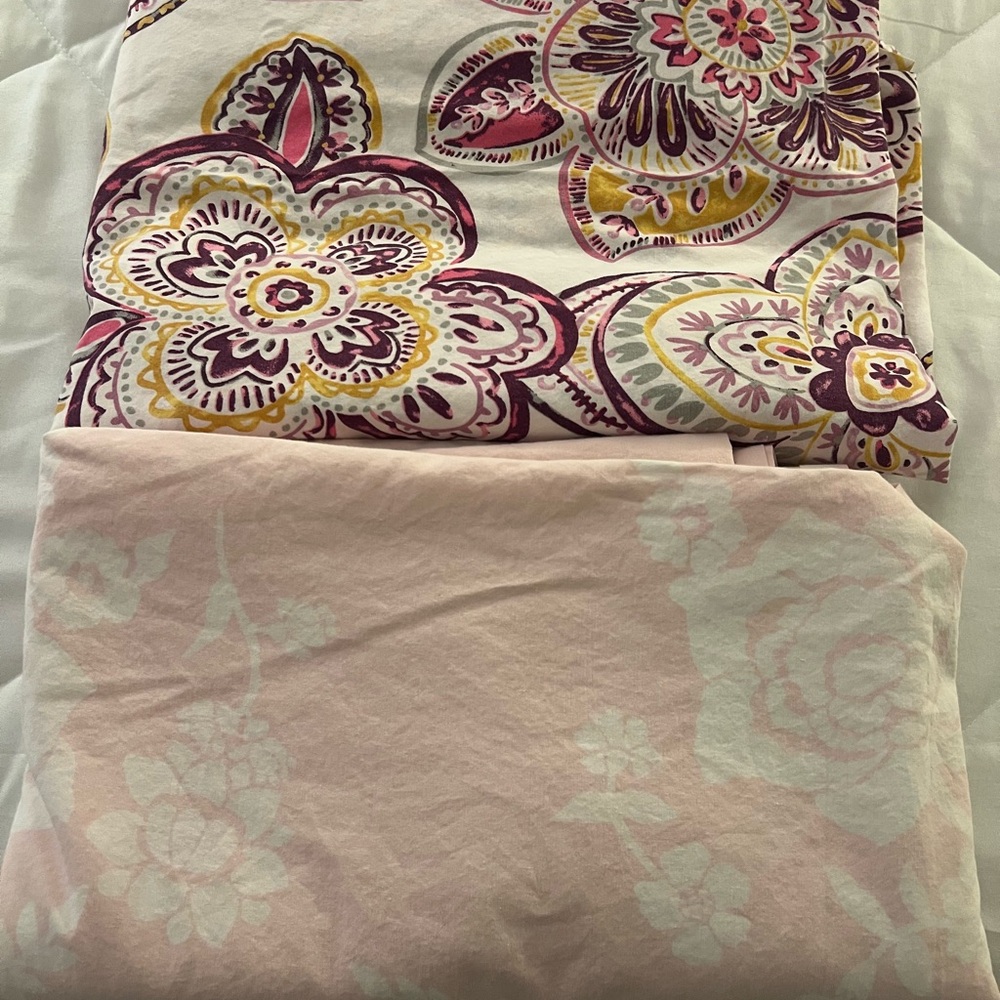 Pottery Barn Kids Pastel Pink and PB Teens Floral Sheets